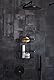 Kleine Wolke Korb dreieckig Rocco, Wandaccessoire, Farbe Schwarz, Material: Aluminium