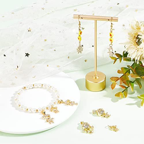 SUPERFINDINGS 8Pcs 8 Style Micro Pave Clear Cubic Zirconia Charms or Boy Charms Beads Golden Crystal Boy Pendants for Bracelets Earrings Necklace Jewelry Making Supplies Accessories - Image 2
