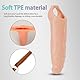 Penishülle Penis Sleeve mit Rutschfest Verdickt Hodenring,Penismanschetten für Penisvergrößerung,Penis Extender für Penis,Eichel Stimulator Mann,Sex Spielzeug für die Männer (Heller Realistische)