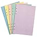 5 Confezioni di Ricarica di carta a 6 fori formato A5 21 x 14,2 cm per raccoglitori, 40 fogli/80 pagine a confezione A5, Tinta unita Craft Paper