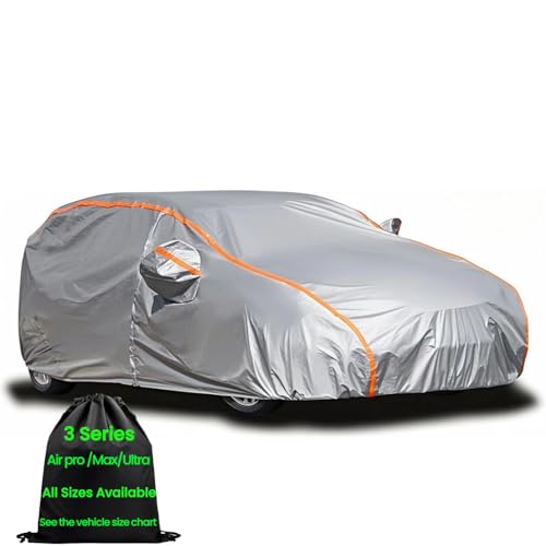Image of Waterproof All Weather Car Cover for Hatchback Car Snow Cover,Car Tarps Size As: Golf GTI,Vw Beetle Inner Cotton Hatchback Under 178 inch