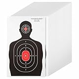 ProWildGear 50 Pcs / 1 Set 35.5 x 55.8 cm Shooting Range Targets for Shooting Range Silhouette/Red Bullseye, Pistol Targets Shooting Range Airsoft Accessories