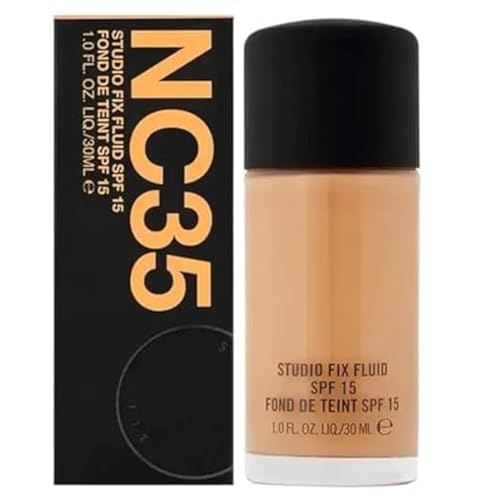 Image of M..aa..ccc Studio Fix Fluid Spf 15 Professional Waterproof Liquid Foundation For Face, Oil-Free 24-Hours Longlasting Mini Foundation For Women,Girls,Unisex (NC 35)