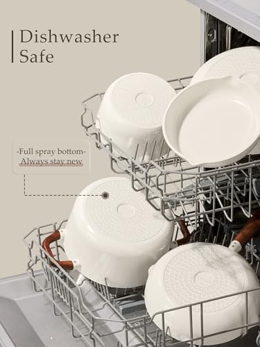 Image of CAROTE Ceramic Cookware Sets, Pots and Pans Set Non stick, Non Toxic Healthy Induction Cookware, 14 Pcs Nonstick Kitchen Pots and Pans Set, PFAS PTFE Free, Dishwasher Safe