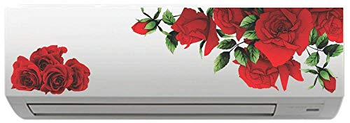 Image of GADGETS WRAP Rose Ac Sticker,Split Ac Stickers,Air Conditioner Sticker, Wall Sticker for Living Room