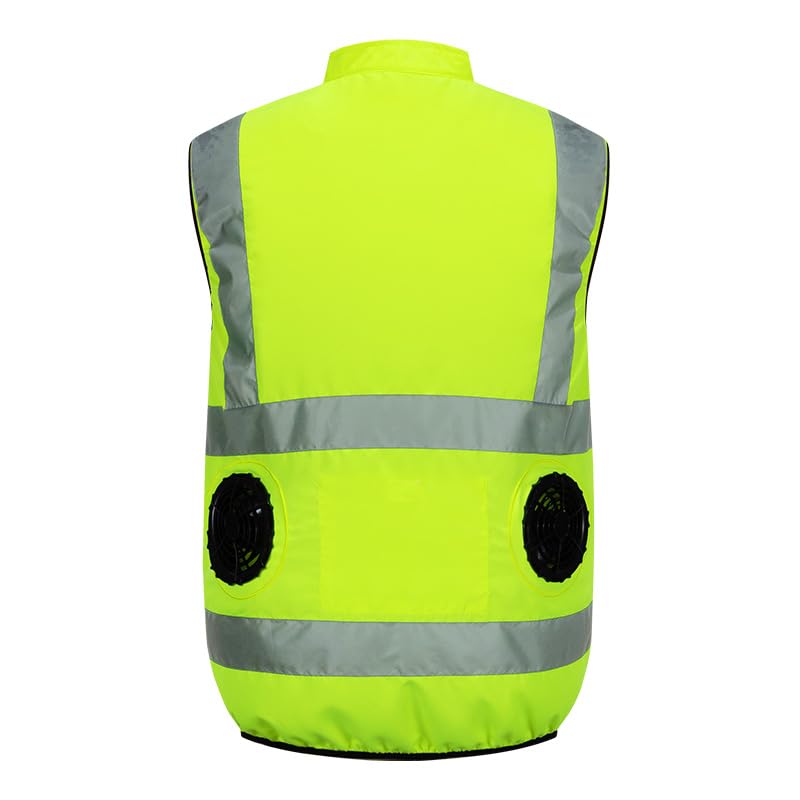 USB Cooling Safety Vest with Fans No Battery Included Lightweight Reflective Workwear for Construction and Outdoor Use2