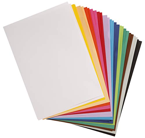 Clairefontaine 975598C Packung mit 28 Bastelkartons Maya, 185g, DIN A2, 42 x 59,4 cm, 1 Pack, 14 kräftige Farben sortiert