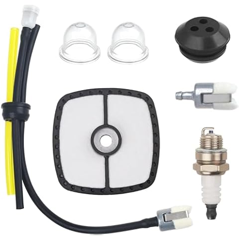 AOLKKSI SRM 225 Tune Up Kit Replacement Parts Fit for Echo Weed Eater, Leaf Blower, String Trimmer SRM225 GT225 PAS225, PB250LN, Includes Air Filter, Fuel Line, Spark Plug, Primer Bulb, Fuel Filter Cover
