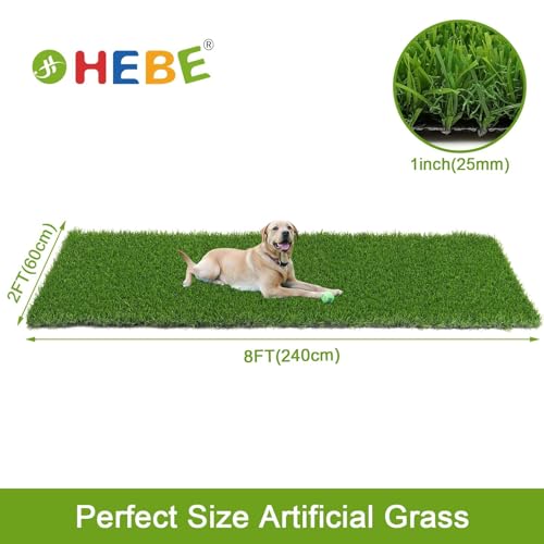 HEBE Artificial Grass Turf Rug 2 x 8 Ft Dog Pee Pads Potty Training Rug with Drainage Holes Fake Grass Patch Turf Carpet Door Mat for Dog Pets Patio Lawn Landscape Balcony by HEBE RUGS - Image 2