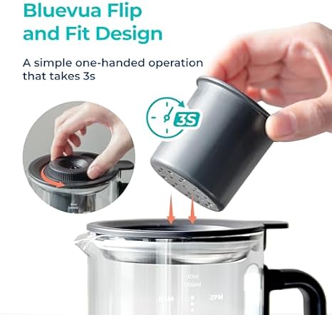 Bluevua RO100ROPOT-Lite(UV) Countertop Reverse Osmosis Water Filter System, White, with Dual-Pack Remineralization Filters, Bundle