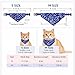 CWYZA Cat and Puppy Bandana Collar Set, 4 Pack Adjustable Cotton Pet Neck Scarves with Buckle, Cute Patterns for Daily Wear & Holiday Photos (M)
