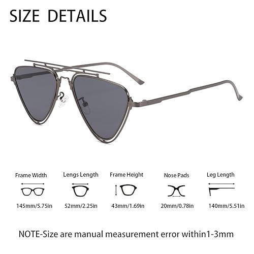 Frame Triangle Lens Metal Frame Men's Driving Sunglasses2