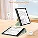 Fintie Stand Case for Kindle Scribe - [Built-in Pen Holder] Premium PU Leather Trifold Stand Cover with Auto Sleep/Wake, Compatible with 10.2 Inch Kindle Scribe 2024/2022 Release, Agave Green