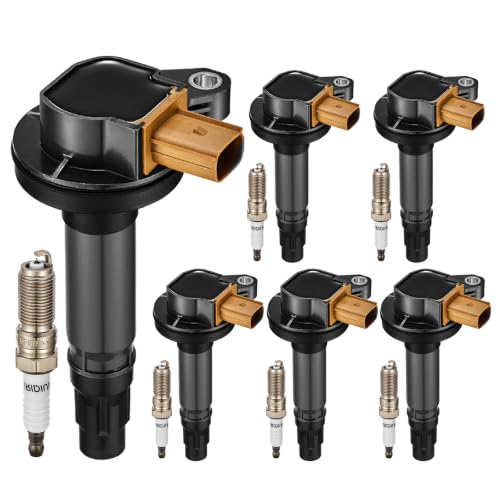 Image of 6 Ignition Coils Pack+6 Spark Plug Kit - Fix Misfires for Ford Expedition /Explorer /F-150 /Flex /Taurus /Transit & Lincoln MKS /MKT /Navigator (3.5L V6) - Repl. UF646 /BL3Z12029A /SP534