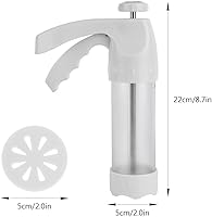 Vista 9 de Pistola de prensa de galletas, pistola de prensa de pasteles, bomba de boquilla de pastelería transparente con 6 discos, 12 boquillas de glaseado