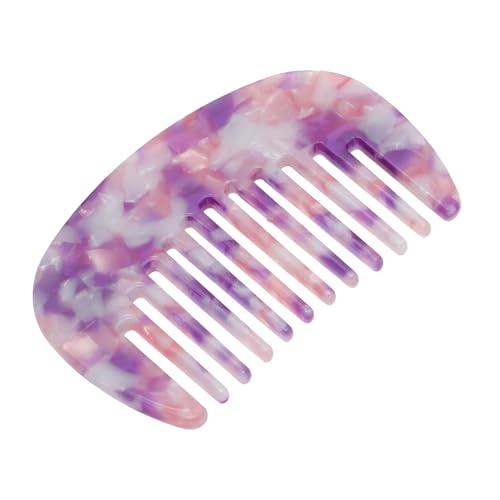 VOCOSTE Wide Tooth Comb, Pocket Size for Curly Hair, Powder Purple