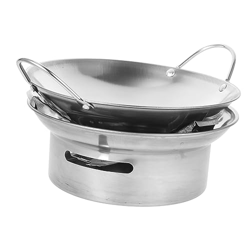 VINTORKY 1Juego Olla de Inoxidable Alcohol para Camping y Cocina de Limpiar y Almacenar Resistente Corrosión