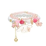 Cinnamoroll Crystal Bead Bracelet My Melody Sanrio Bracelets Cute Cartoon Kawaii Elastic Beaded...