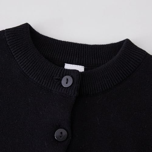 Girls' Cardigans Button Front Long Sleeve Jacket Crewneck Knit Sweaters Elegant Cardigans for Girls Fall Winter Thermal Tops2