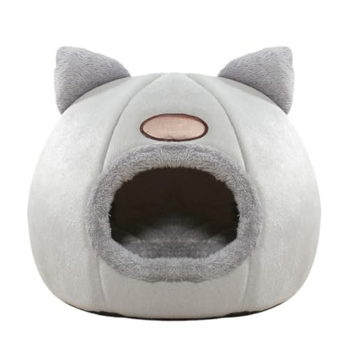 Conutoo冬用 ぐっすり眠れる 水洗え 小型犬 キャット ペット小屋 室内用猫ベッド 猫ハウス ペット用寝袋 キャットハウス ドーム型 暖かい ふわふわ 休憩所 軽量でポータブル寝床 (M)