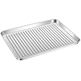 Bandeja para hornear de uso diario: la bandeja para hornear pizza es resistente a altas y bajas temperaturas, se puede colocar en el horno, vaporera, bandeja para hornear de cocina