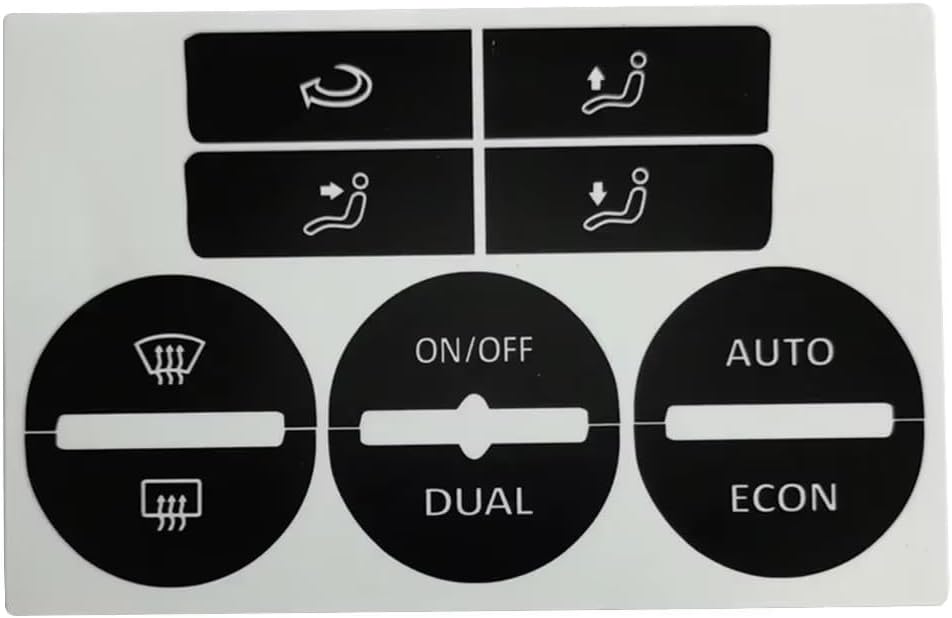 Car Interior Decoration Compatible with VW for Passat 2005 2006 2007 2008 2009 2010 Car Center Console A/C Climate Control Button Worn Repair Kit Decals Stickers