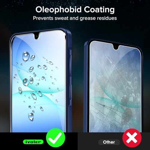 ivoler Panzer Schutz Glas für Samsung Galaxy A17 4G / 5G / A16 4G / 5G Schutzfolie, 9H Härte Schutzglas, HD Klar Schutzfolie, Anti-Kratz, Anti-Bläschen, 2 Stück 6