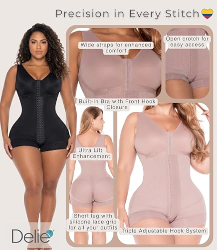 Image of DELIE High Compression 086 Shapewear Tummy Control Fajas Colombianas Moldeadoras Extra Firm Shaper for Women