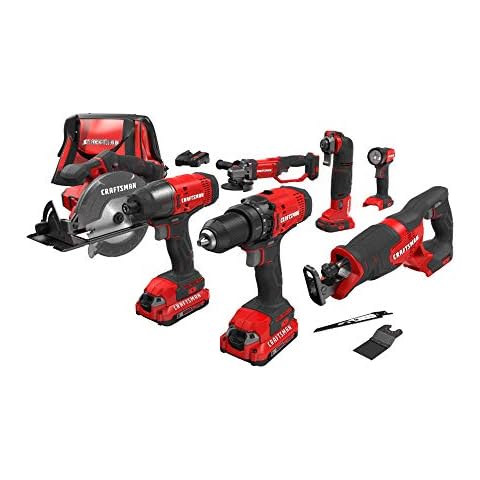 CRAFTSMAN V20 MAX Power Tool Combo Kit, 7-Tool Cordless Power Tool Set (CMCK700D2AM) Cover