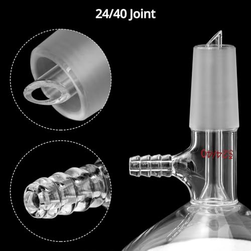 image for QWORK 500ml Filtering Buchner Funnel Medium Frit (G1) Lab Glassware wi