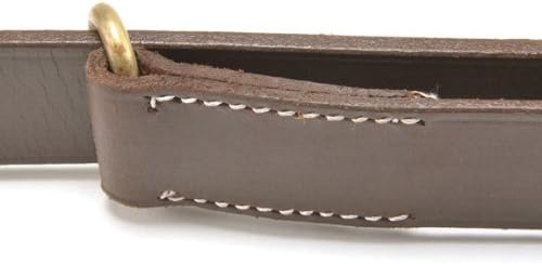 M1907 Military Style Leather Rifle Sling Brass Hardware Dark Brown M1 Garand, M14, 1903 Springfield