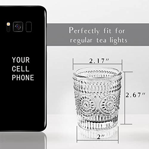 Wdhodec Clear Tealight Candle Holders Set Of 24, Fall Votive Candle Holders, Vintage Tea Lights For Birthday Party, Wedding Halloween Decoration #TOP5