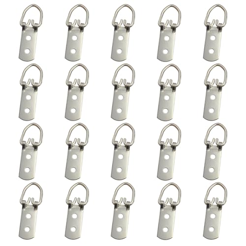 Image of D Ring Picture Hangers, Bulk Steel Small D Rings, Pro Quality D Rings, Picture Hang Solutions for Mirror, Clock, Decoration, Paintings, Artwork Picture