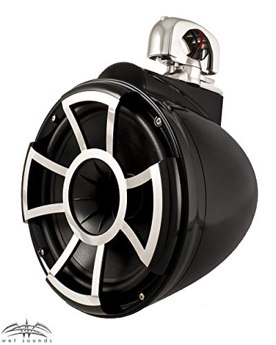 wet sounds REV 10 Swivel Clamp Tower Speakers - Black (Renewed)