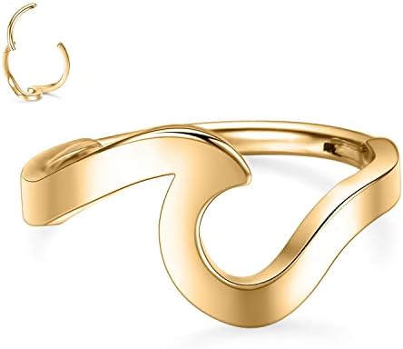 AROWRO 16G Triple Stacked Septum Clicker Hoop Chirurgisch Staal Scharnier Neusringen Daith Helix Kraakbeen Piercing Sieraden, 16G 8mm