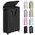Vincona Slim Laundry Hamper with Lid and Wheels, Small Rolling Laundry Basket with Handle for Small Spaces, Tall Dirty Clothes Hampers for Dorm, Bathroom and Bedroom, 75L Black
