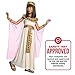 Morph Pink Cleopatra Costume for Girls, Egyptian Dress, Greek Goddess Outfit for Kids, Halloween Dress-Up, Medium