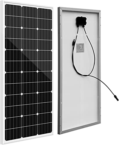 100 W Panneau solaire Monocristallin 100 W 12 V Panneau photovoltaïque en verre pour charge batterie pour Camper Van Barca Camper Camper Camper Voiture Maison