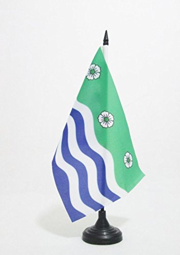 AZ FLAG Cumberland County Table Flag 5'' x 8'' - County of Cumberland - England Desk Flag 21 x 14 cm - Black Plastic Stick and Base