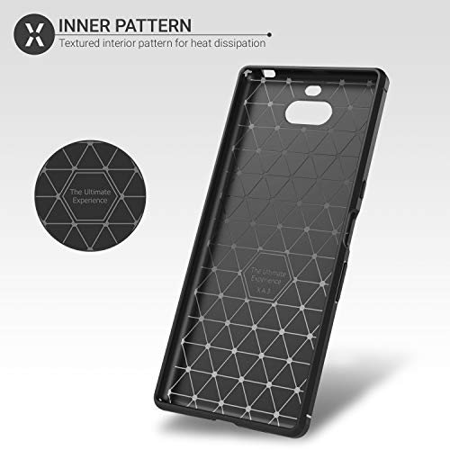 Olixar Case With Screen Protector For Sony Xperia 10 Plus, Stylish 2 In 1 Protection - Defend Your Phone & Screen From Drops, Shocks And Scratches Sentinel - Black #TOP6