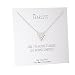 My Very Best Geometric Double Power Triangle Simulated Opal Necklace (silver plated brass)