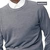 MATINEE Mens Fine Knitted Luxury Supersoft Cashmere-Like Crew Neck/V Neck/Zip Neck Sweaters, Fine 12 Gauge Knit Structure (UK, Alpha, 3XL, Regular, Regular, Light Grey Marl, Crew Neck) #1