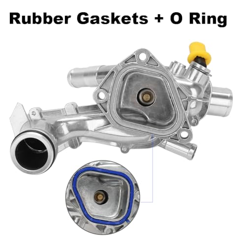 Image of Upgraded Aluminium Engine Coolant Thermostat Housing Compatible with Mini Cooper 2011-2016, Cooper Countryman 2011-2017, Cooper Paceman 2013-2016, 1.6L, Replacement for 11538671513 11537647305 | Compatible with Countryman 2011-2016, Paceman 2013-2016 1.6L, Replacement for 11538671513 -Aluminium Engine Coolant Housing