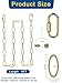 Kofuyni 6FT Bright Gold Finish Chandelier Chain, Adjustable 72 Inches Pendant Light Fixture Metal Chain with 2 Detachable Link, Decorative Light Chain for Hanging Plants, Baskets, Bird Feeders, Lamps
