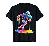Tie Dye Football Drip Boys Youth Kid Dripping Football T-Shirt