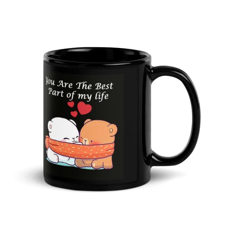 Image of Ceramic Printed Tea Coffee Mug, Love Quotes Cup, Best Gift for Wife, Husband, Girlfriend, Boyfriend, Anniversary, Valentines Day (Design-7)