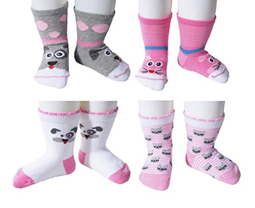 growbabygrow Baby Toddler Socks Girls Kitty, 2-4T