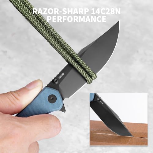 Image of Lancet Pocket Knife, Swedish 14C28N EDC Knife, G10 Folding Knives
