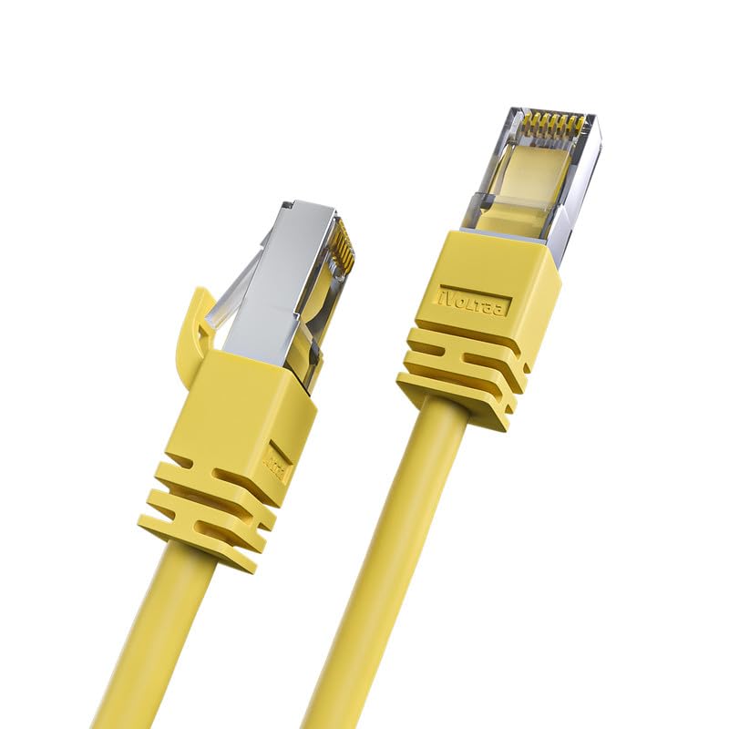 Image of iVoltaa Ethernet Cable CAT8 Cable Dual Shielded+ (SSTP) Professional Series - 40Gigabit /Sec LAN Network /High Speed Internet Cable, 2000MHZ - 0.5 feet (0.15 m)