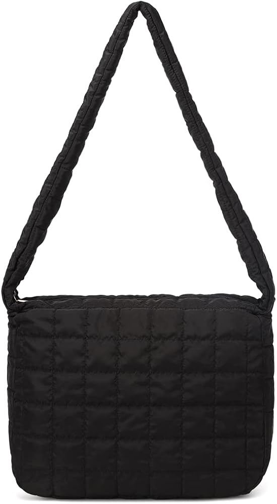WSRYDJDL Bolsas de mano grandes acolchadas de algodón con plumón, bolsas cruzadas cruzadas para mujer, bolsa de hombro acolchada ligera y acolchada